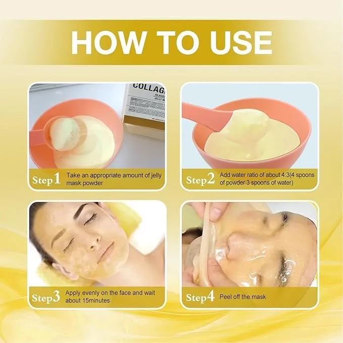Angeland Jelly Mask for Facials Professional Natural Gel Face Masks, Moisturizing & Hydrating Jelly Face Masks, Peel Off Face Masks SkinCare 23 Fl Oz (Collagen)