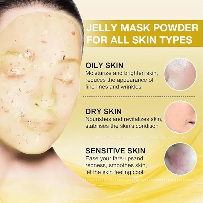 Angeland Jelly Mask for Facials Professional Natural Gel Face Masks, Moisturizing & Hydrating Jelly Face Masks, Peel Off Face Masks SkinCare 23 Fl Oz (Collagen)