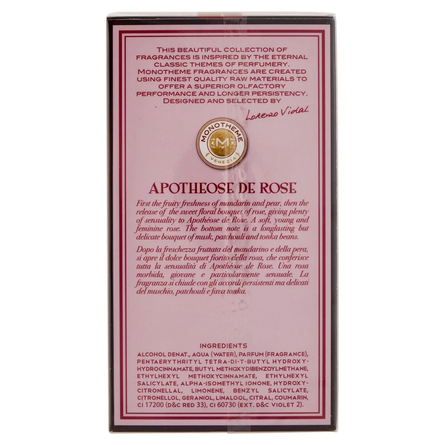 Apothéose De Rose by Monotheme Eau De Toilette Spray