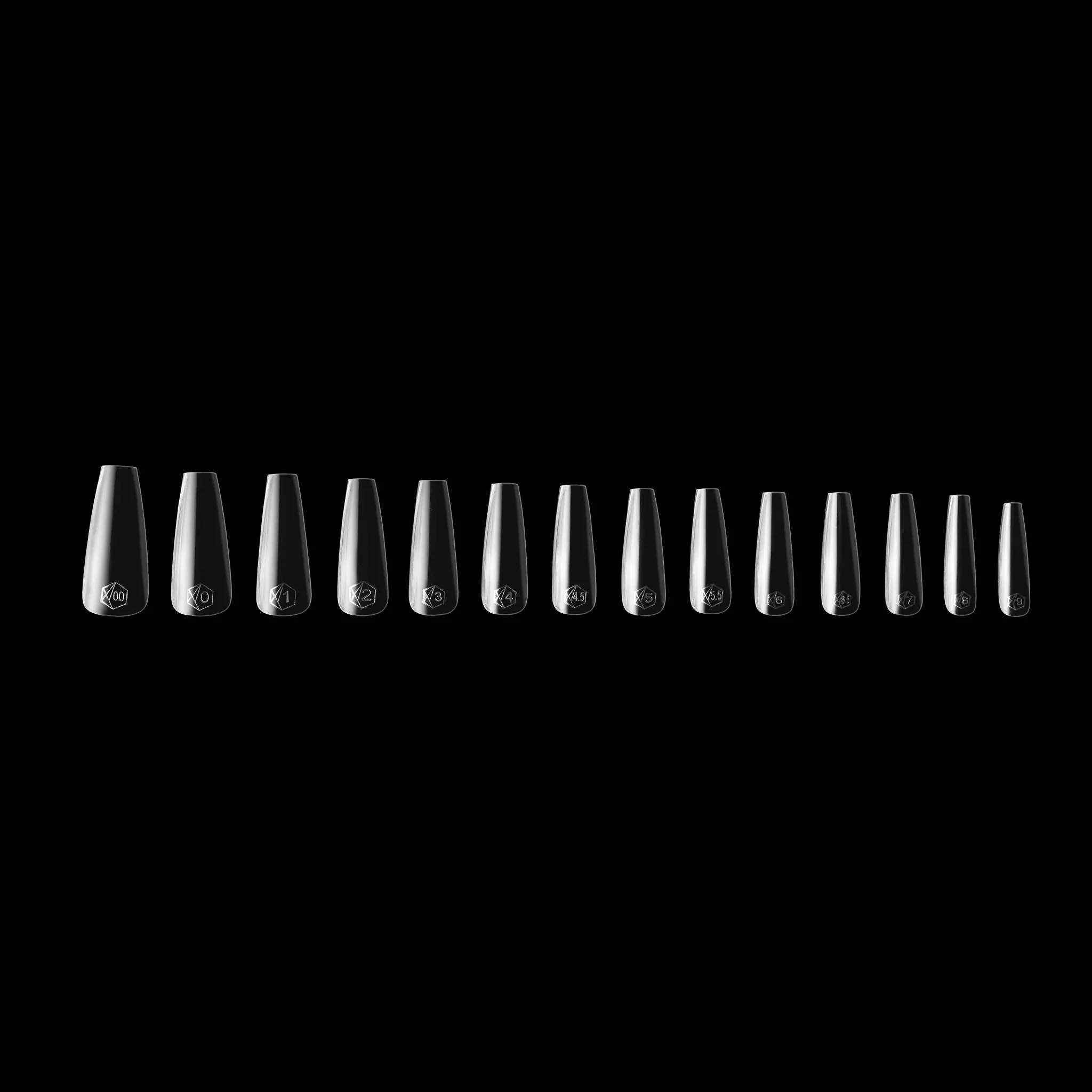 APRES GEL-X TIPS - NATURAL COFFIN LONG - ORIGINAL & NEW