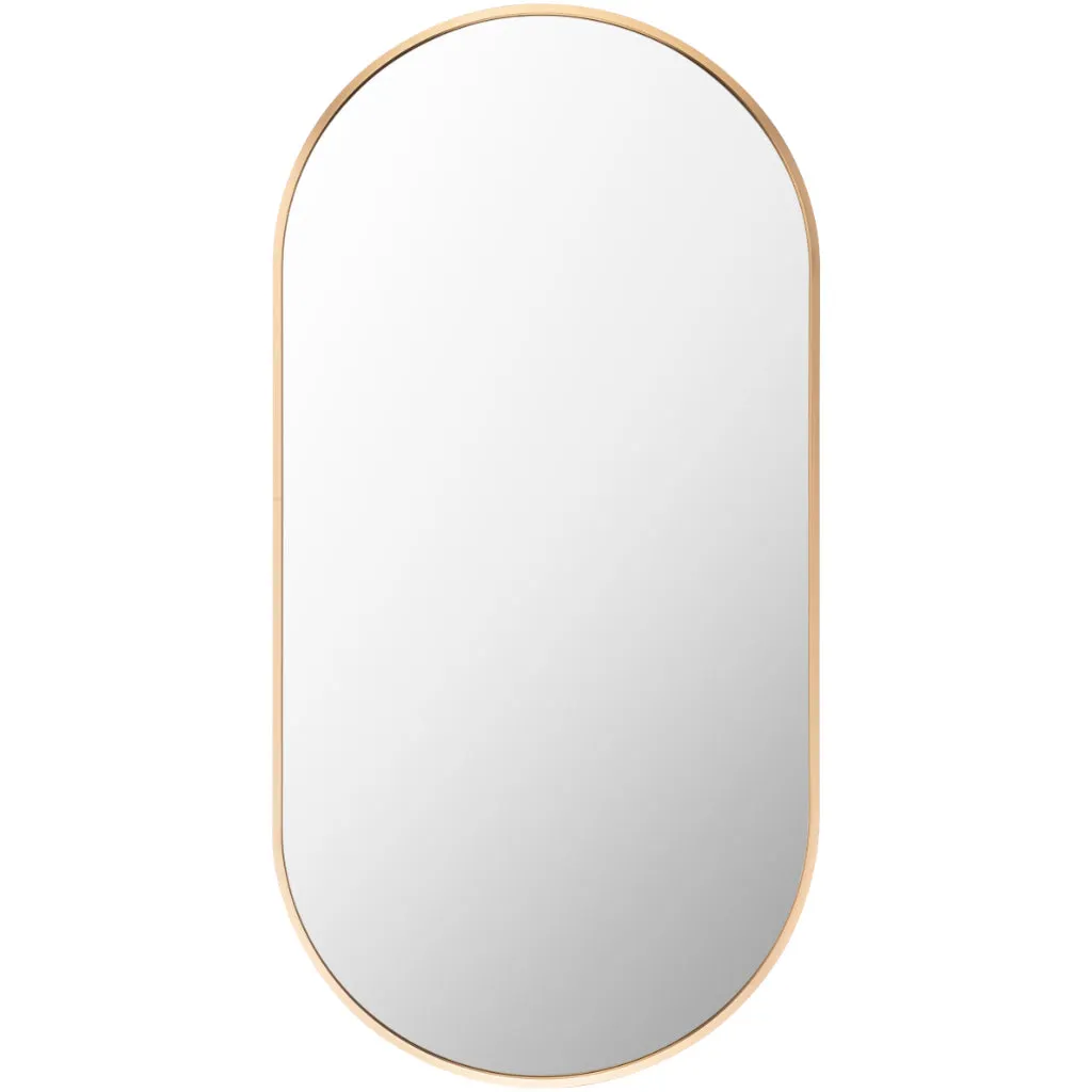 Aranya Oval Brass Mirror