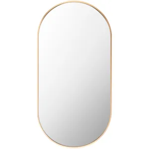 Aranya Oval Brass Mirror