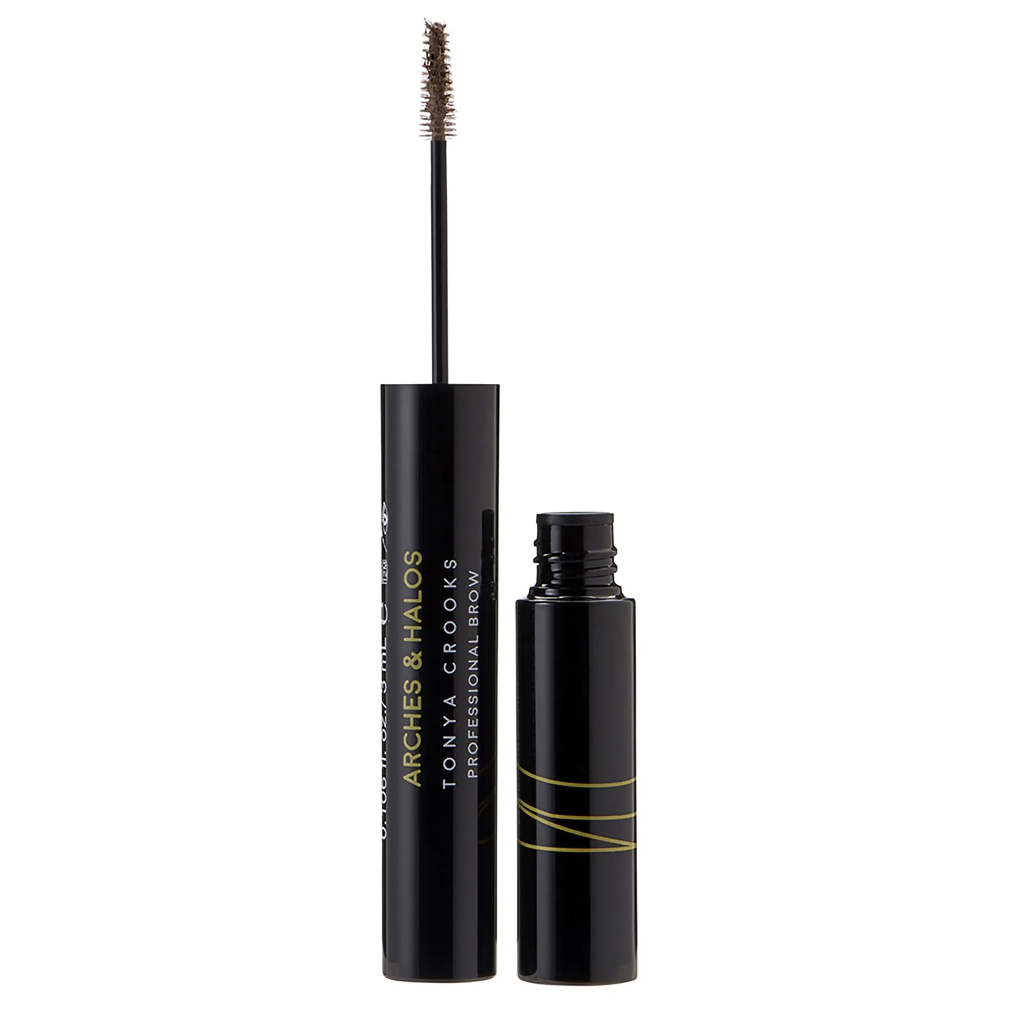 Arches & Halos Microfiber Tinted Brow Mousse - Neutral Brown - Soft, Natural Definer Mousse to Shape, Sculpt and Control Eyebrows - Silky, Non-Crunchy, Fast-Setting Texture - Vegan Formula - 0.106 oz