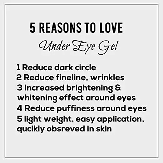 AromaMusk Under Eye Cream Gel For Puffy Eyes, Dark Circles, Wrinkles & Fine Lines With Vitamin C, Cucumber, Niacinamide, Green Tea And Madonna Lily, 50gm