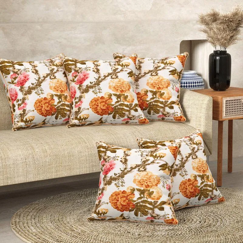 Ashrutha Floral Cushion Cover - Set Of Two