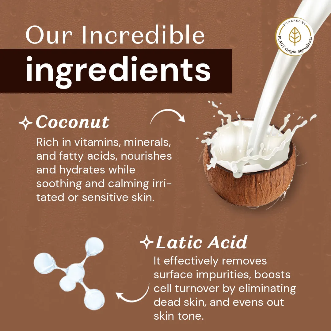 Atulya Coconut & Lactic Acid Body Wash | Paraben & SLS Free | Suitable for All Skin Types | 300 ML (Add 4 Products in the Cart & Get 2 Free Product Use Code: B2G2)
