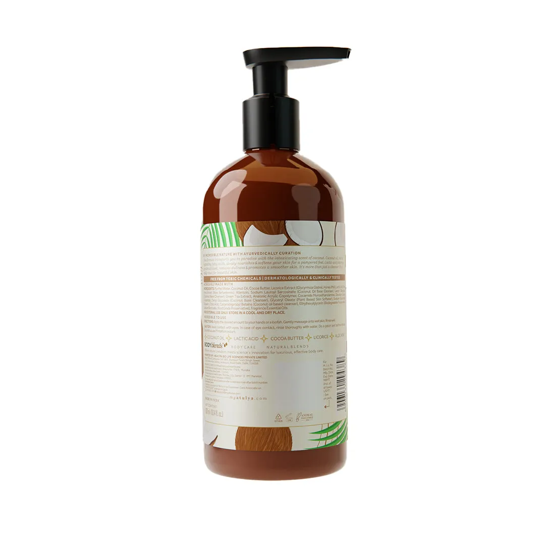 Atulya Coconut & Lactic Acid Body Wash | Paraben & SLS Free | Suitable for All Skin Types | 300 ML (Add 4 Products in the Cart & Get 2 Free Product Use Code: B2G2)