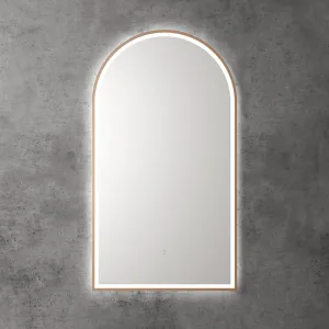 Aulic | Canterbury Touchless LED Mirror with Brushed Bronze Frame