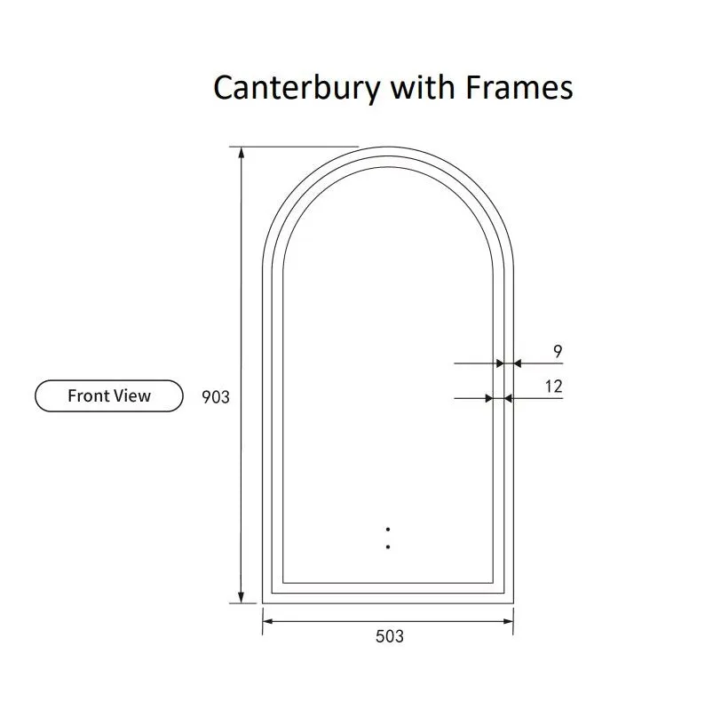 Aulic | Canterbury Touchless LED Mirror with Brushed Bronze Frame