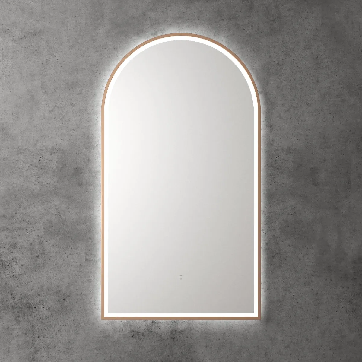 Aulic | Canterbury Touchless LED Mirror with Brushed Bronze Frame