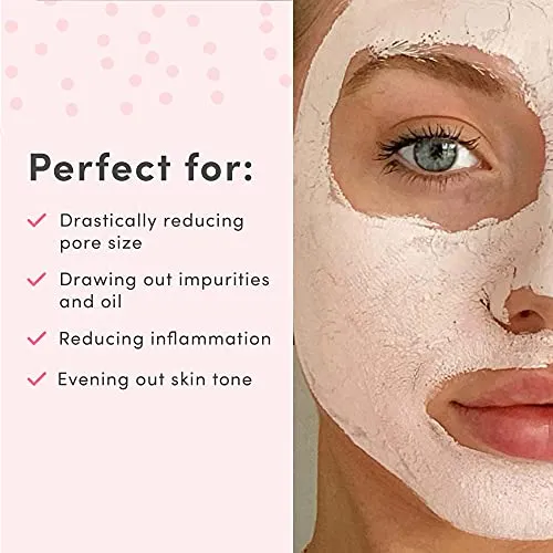 Australian Pink Clay Pore Minimizer & Cleanser Face Mask w/Applicator Brush