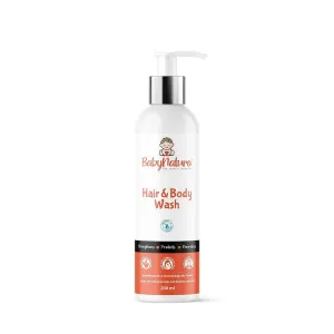 Babynaturo Baby Hair and Body Wash - pH balanced 2 in 1 Tear Free & Soap Free (200ml)