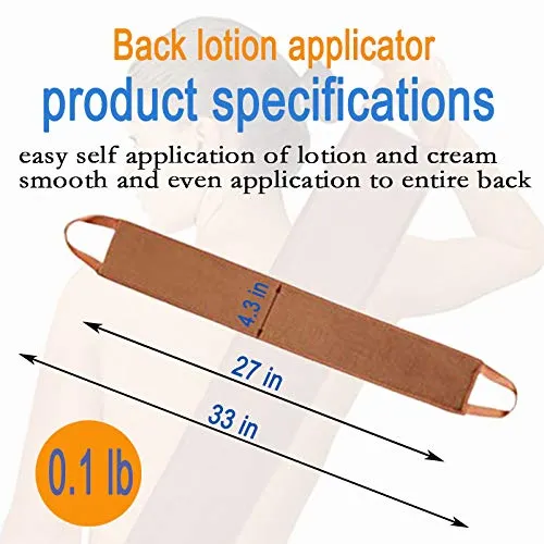 Back Lotion Applicators, Apply Lotion To Back Easily, Back Buddy Lotion Applicator For Back Self Applicator, Work With Self Tanning Mitt, Non- Absorbent Band. Dark