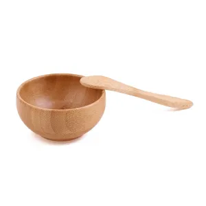 Bamboo Facial Bowl with Spatula | 6.5cm