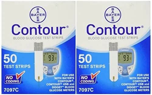 Bayer Contour Blood Glucose, 100 Test Strips Exp Year or Longer