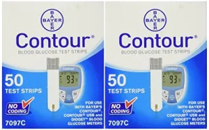 Bayer Contour Blood Glucose, 100 Test Strips Exp Year or Longer