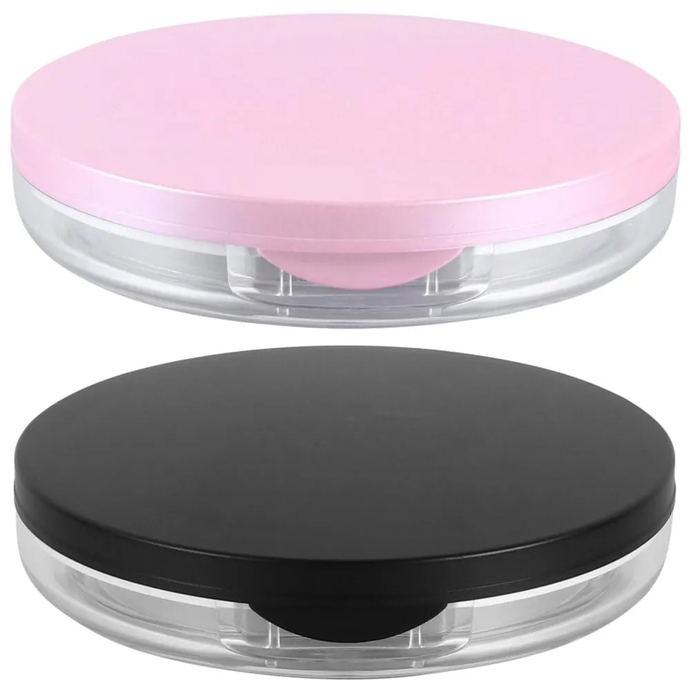 Beaupretty 2sets Makeup Puff Holder with Loose Powder Container Portable Cosmetic Sponge Case for Travel and Home Use Compact Design with Material