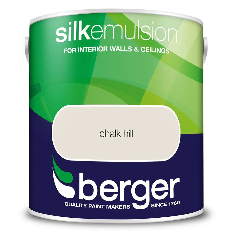Berger Walls & Ceilings Silk Emulsion Paint | Chalk Hill