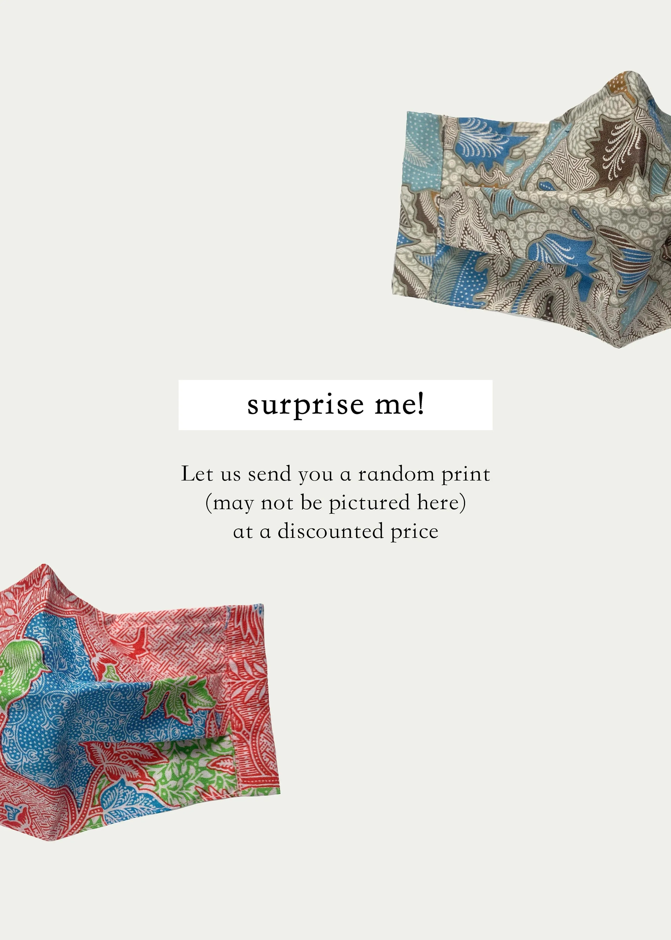 Bi-fold Reusable Batik Mask (filter pocket, nose wire)