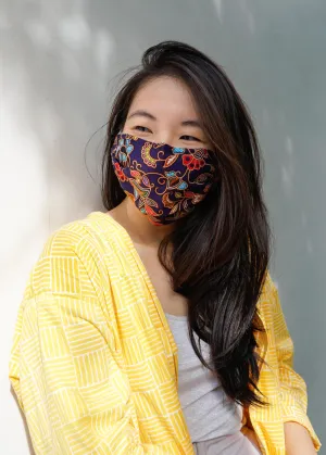 Bi-fold Reusable Batik Mask (filter pocket, nose wire)
