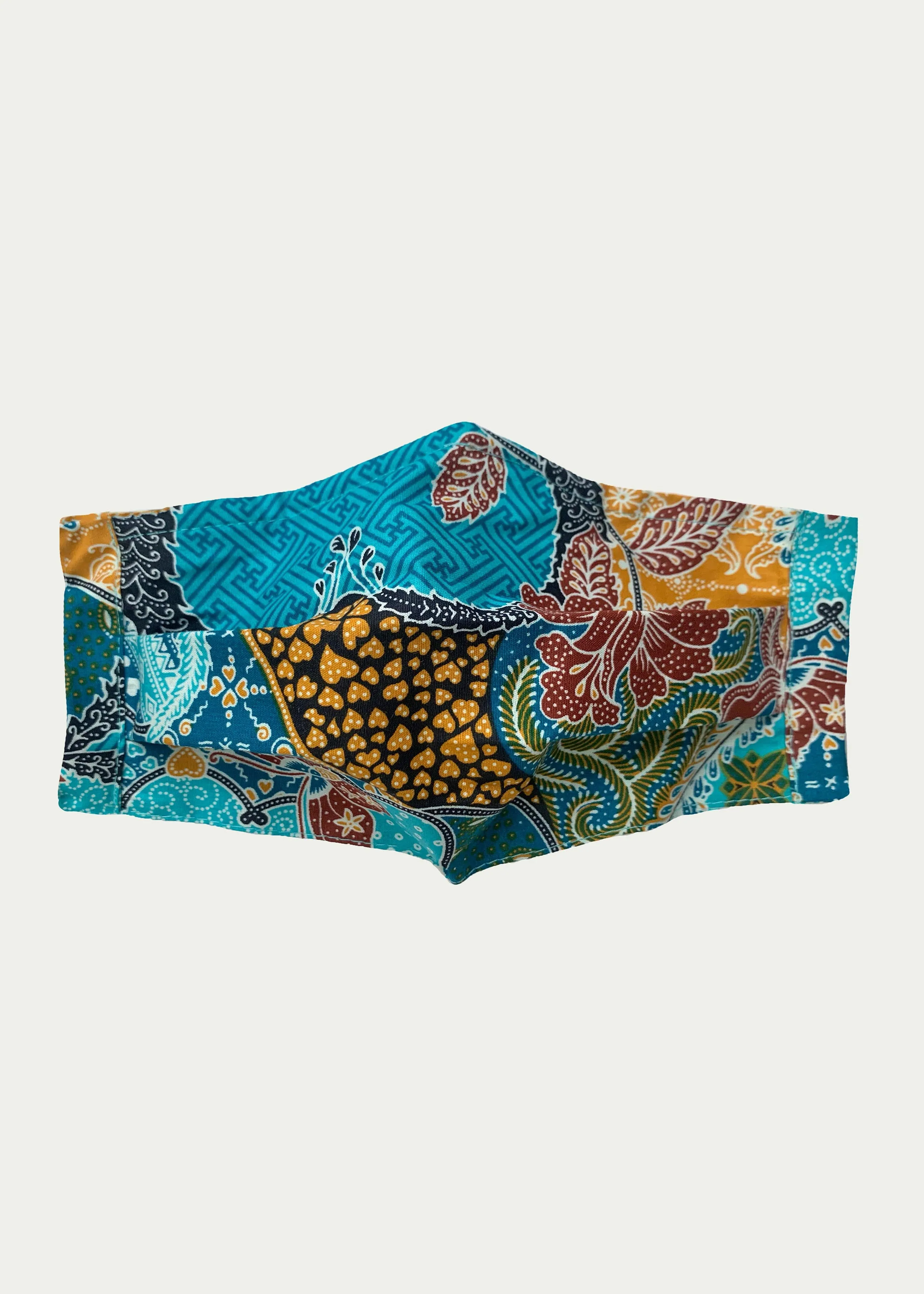 Bi-fold Reusable Batik Mask (filter pocket, nose wire)