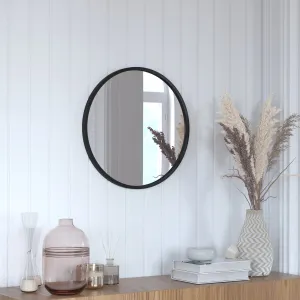 Black 20" Round Wall Mirror HFKHD-0GD-CRE8-981315-GG