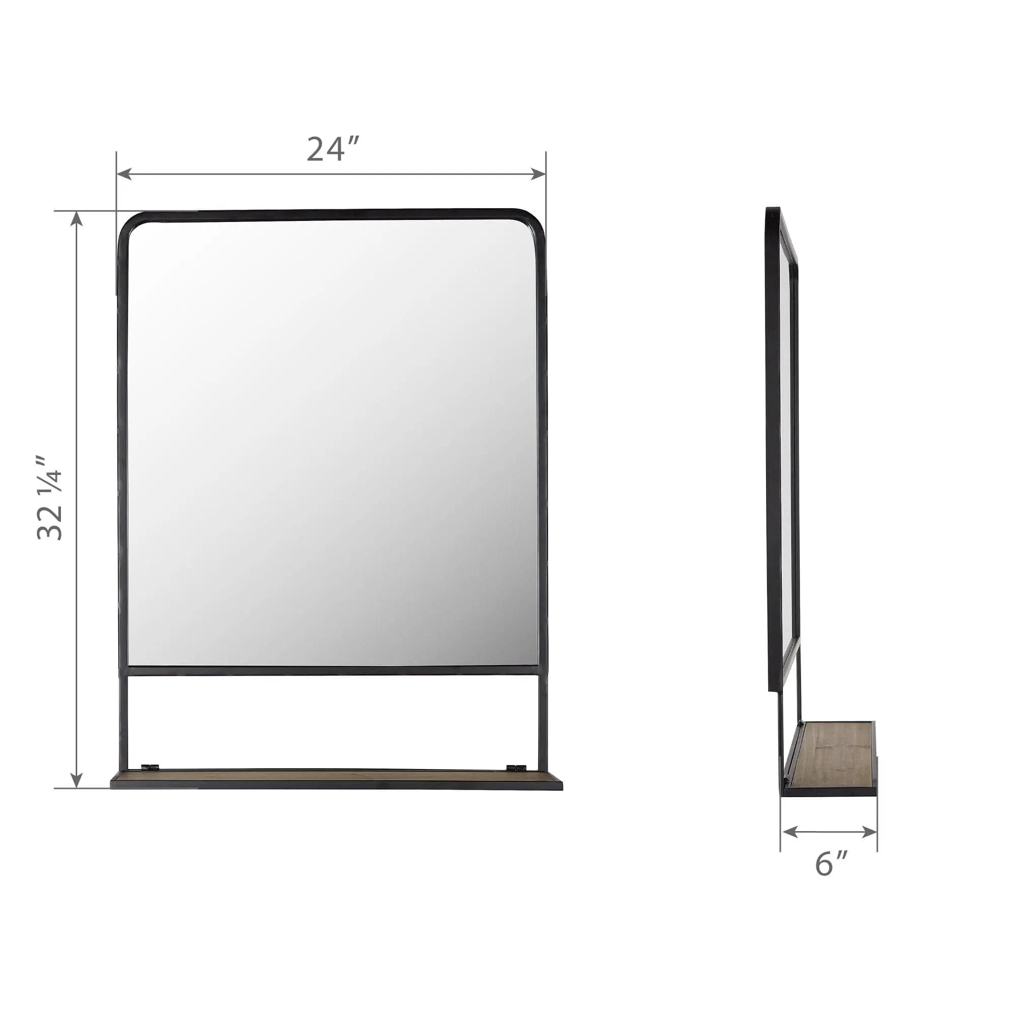 Black Framed Wall Mirror