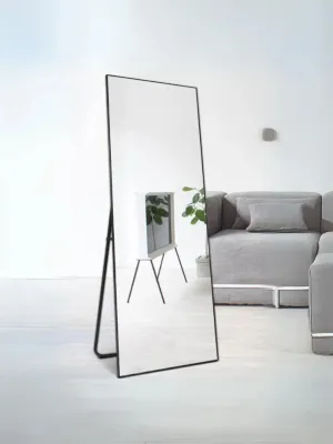 Blackish L-Corner Standing Mirror