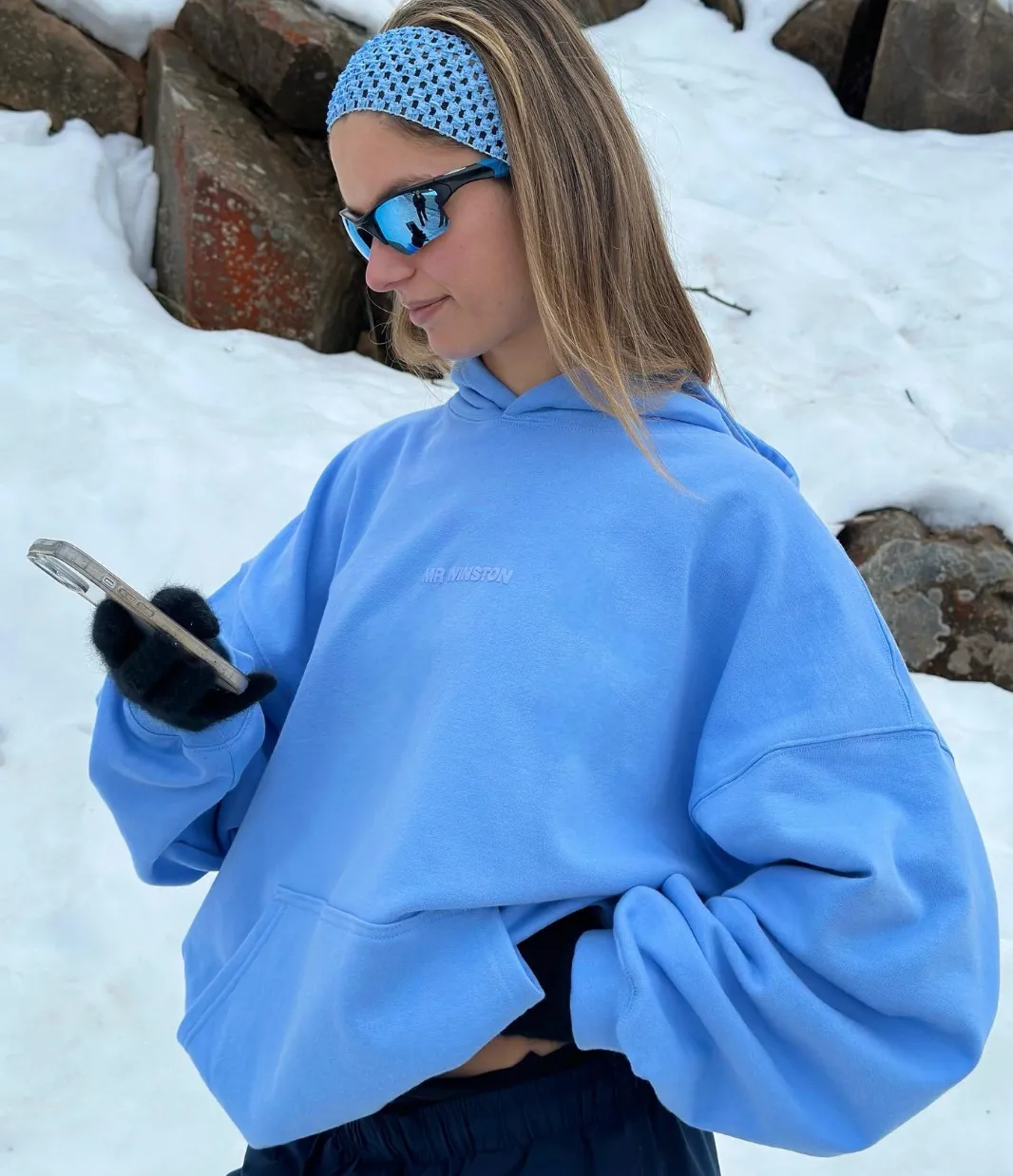 Blue Ice Puff Hood