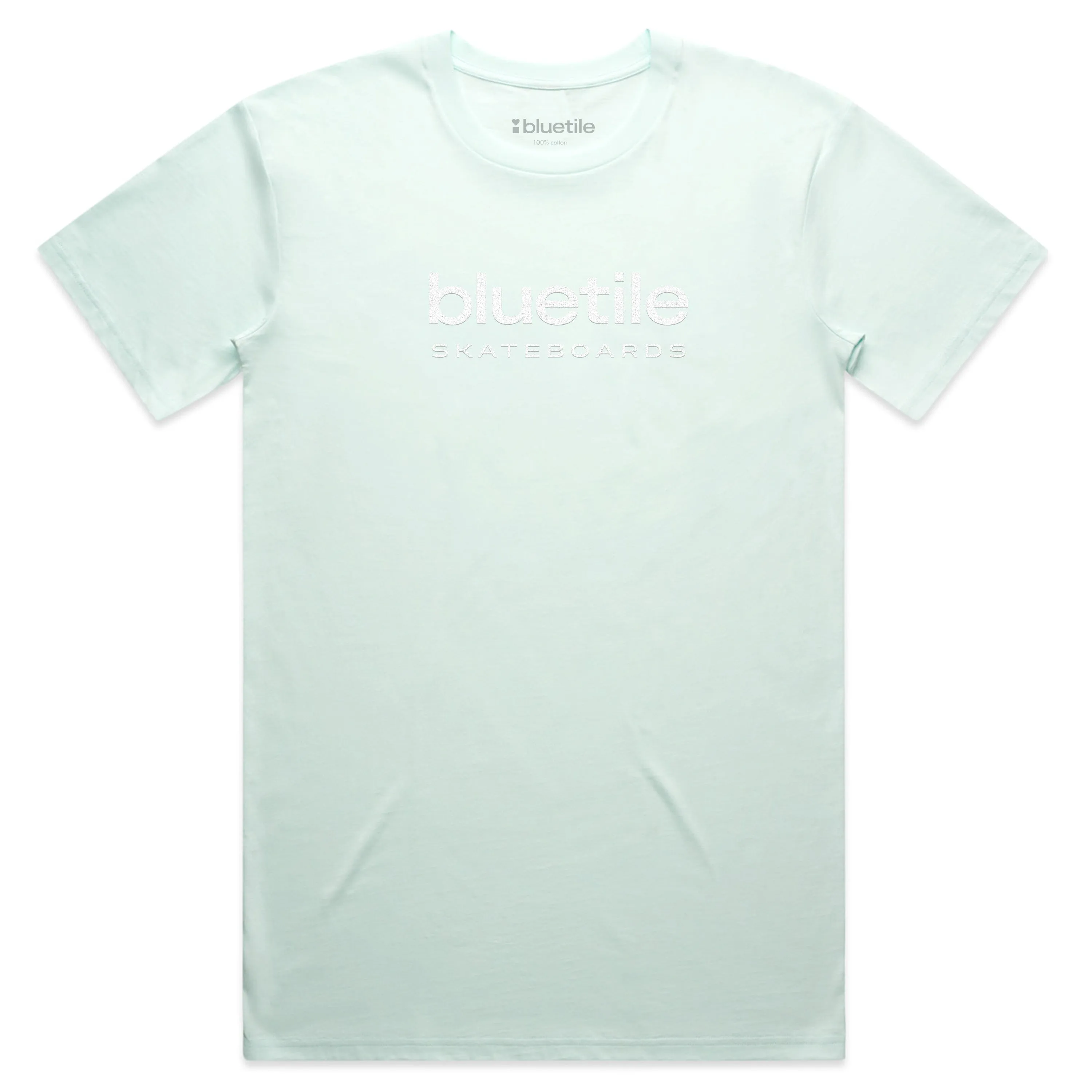 BLUETILE PUFF LOGO TEE SEAFOAM
