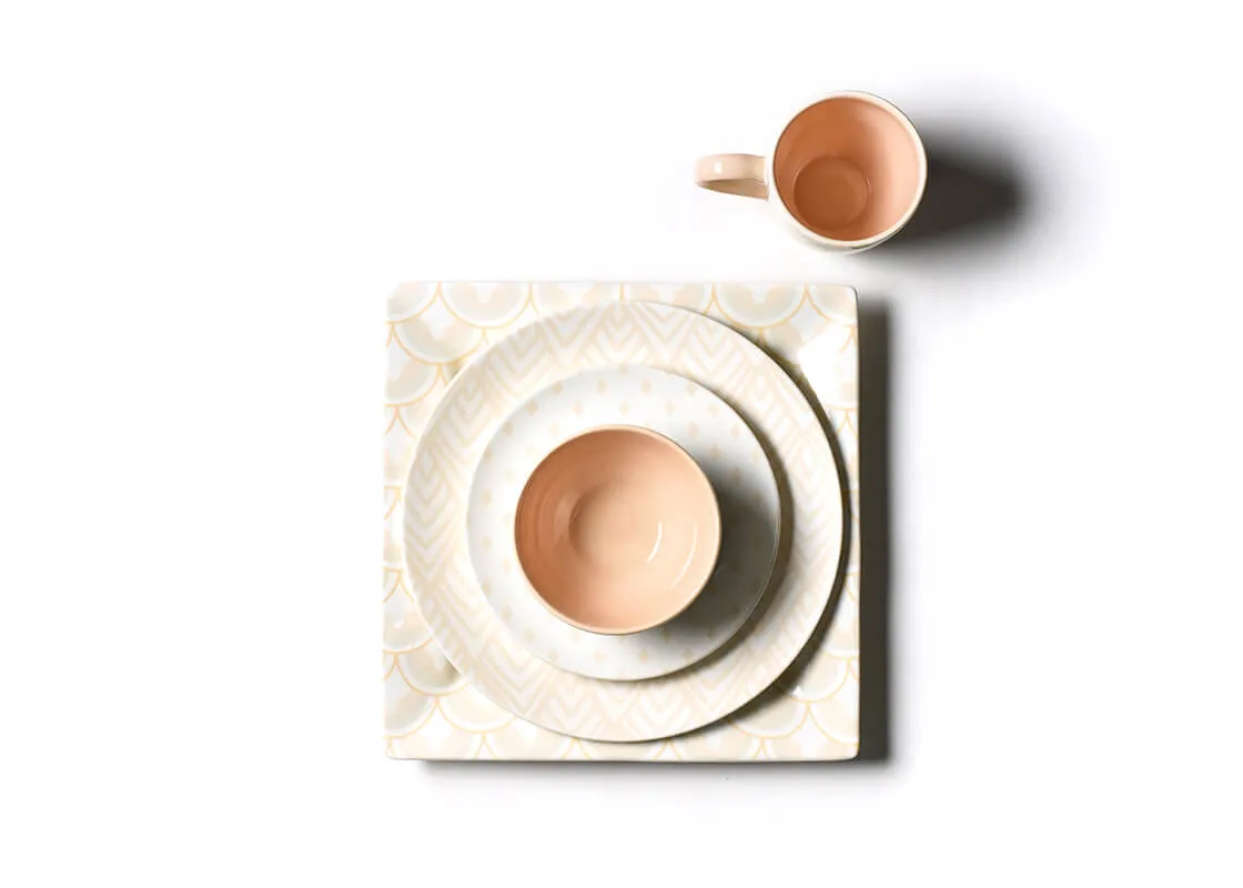 Blush Layered Diamond Dinner Plate