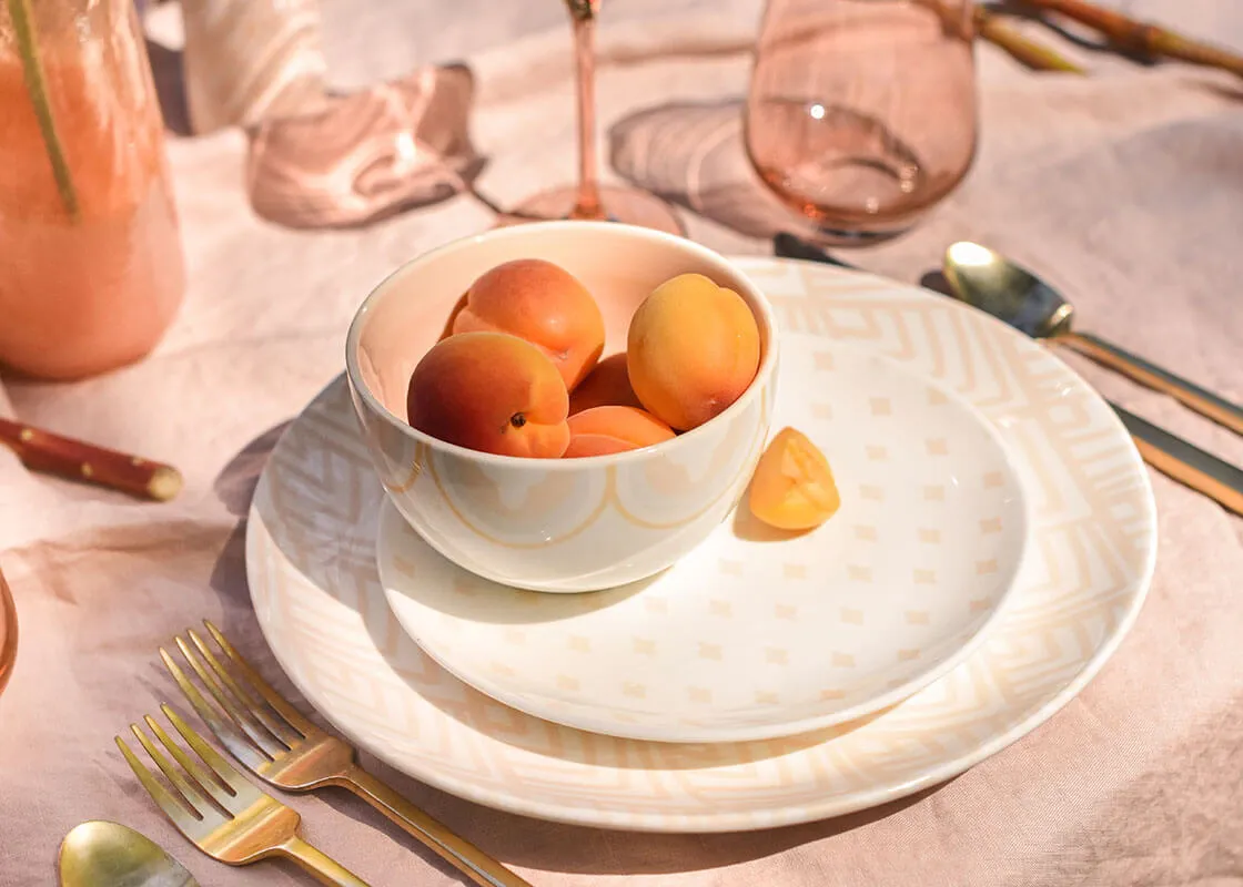 Blush Layered Diamond Dinner Plate