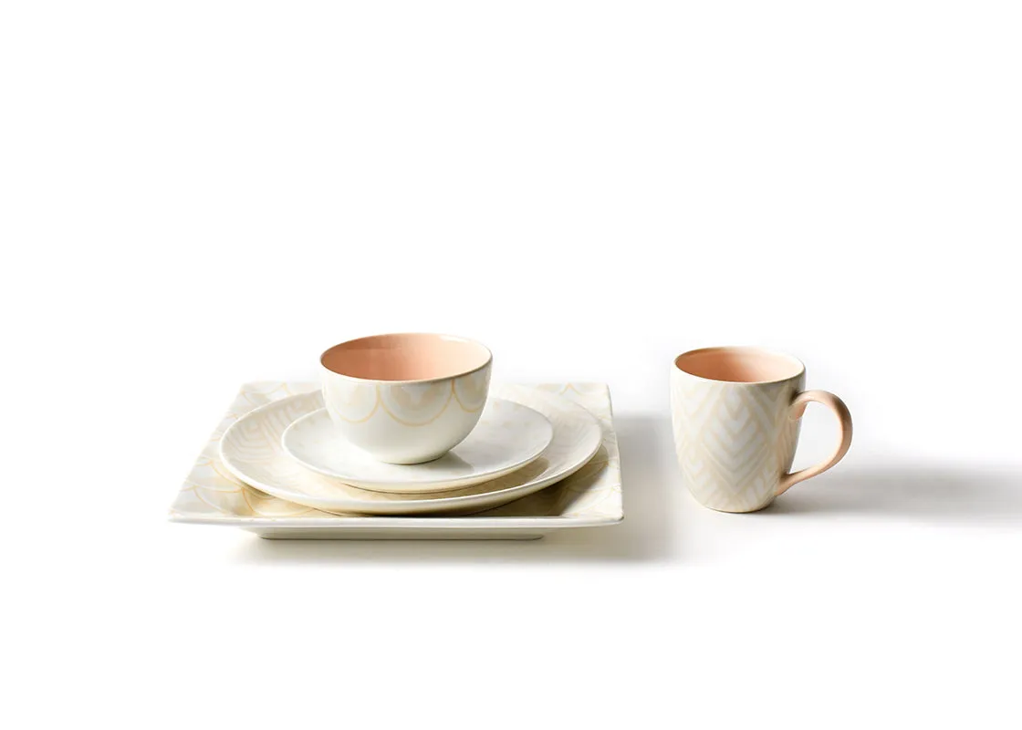 Blush Layered Diamond Dinner Plate
