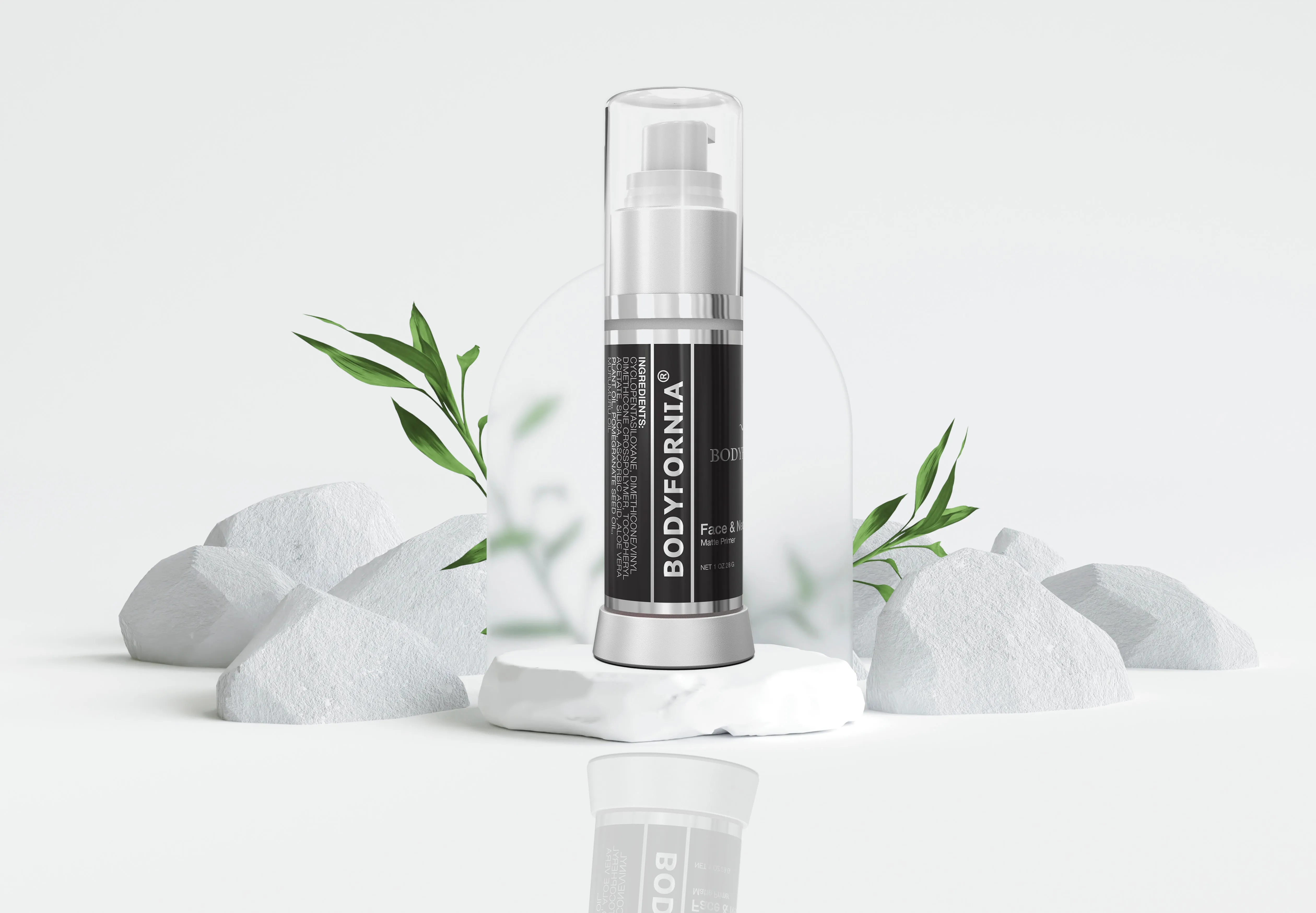 BODYFORNIA Face Matte Primer- Face & Neck Firming Skin Renewal Gel Moisturizing Primer Matte for Smooth, Even & Poreless Skin- Hydrating Face Primer for Makeup- Hydrates & Improves Makeup Wear- 1 Oz