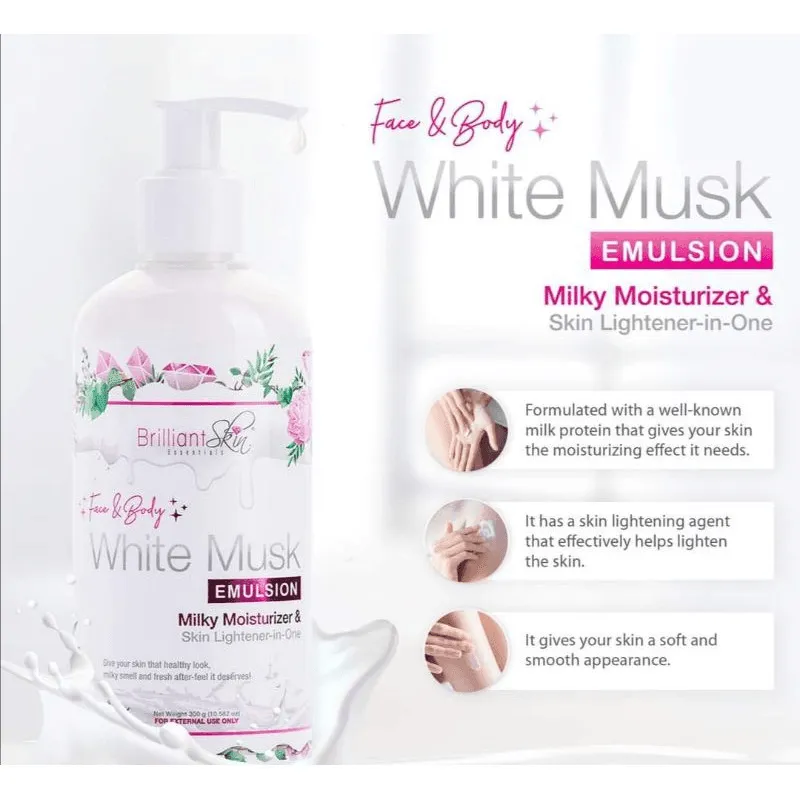 Brilliant Face & Body White Musk Emulsion Lotion - 300g