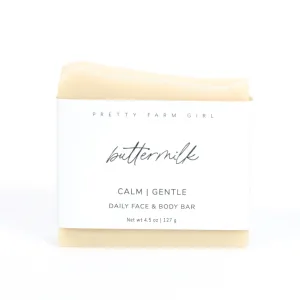 Buttermilk Fragrance Free Handmade Tallow and Goat Milk Soap Bar