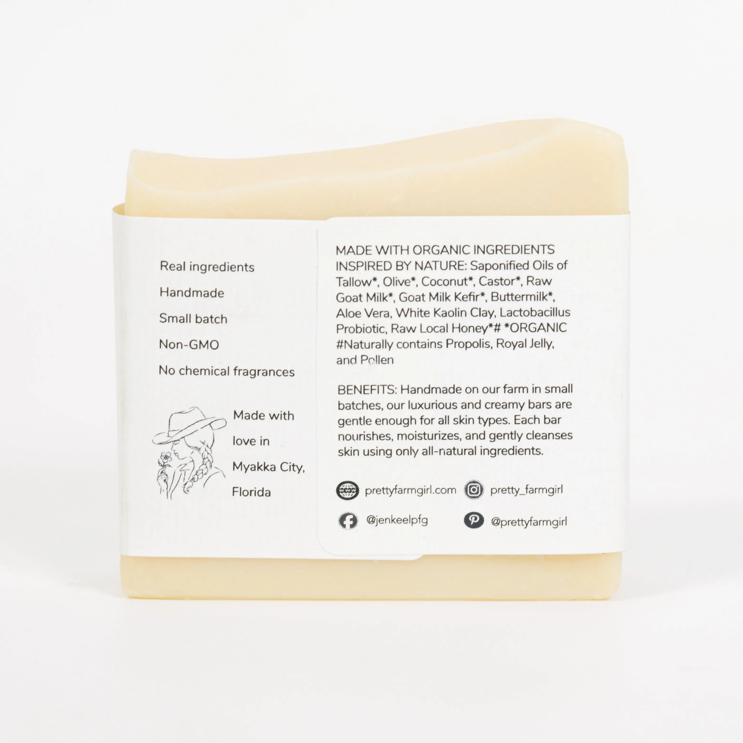 Buttermilk Fragrance Free Handmade Tallow and Goat Milk Soap Bar