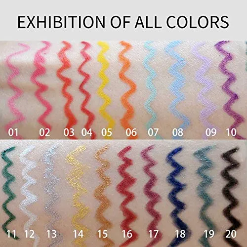 Chameleon Eyeliner Pen 6pcs Multichrome Set, Glitter Metallic Waterproof liquid Eyeliner, Intense Color Blue Purple Shifting Colorful Multi-Reflective Eyeliner, Smudge-proof, Ultra-Fine Tip
