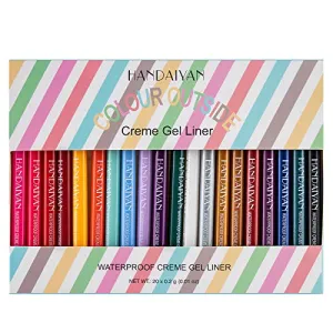 Chameleon Eyeliner Pen 6pcs Multichrome Set, Glitter Metallic Waterproof liquid Eyeliner, Intense Color Blue Purple Shifting Colorful Multi-Reflective Eyeliner, Smudge-proof, Ultra-Fine Tip