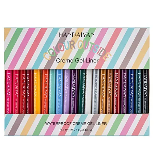 Chameleon Eyeliner Pen 6pcs Multichrome Set, Glitter Metallic Waterproof liquid Eyeliner, Intense Color Blue Purple Shifting Colorful Multi-Reflective Eyeliner, Smudge-proof, Ultra-Fine Tip
