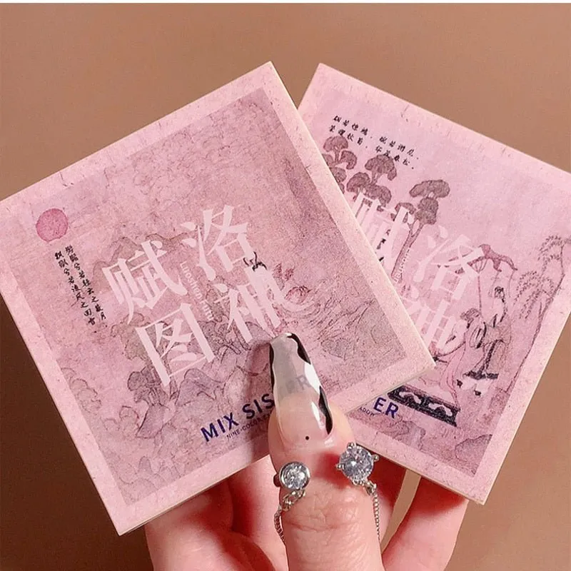 Chinese Style 9 Colors Pearlescent Eyeshadow Palette Waterproof Eye Plate Matte Female Cosmetic Cute Makeup Palette for Women
