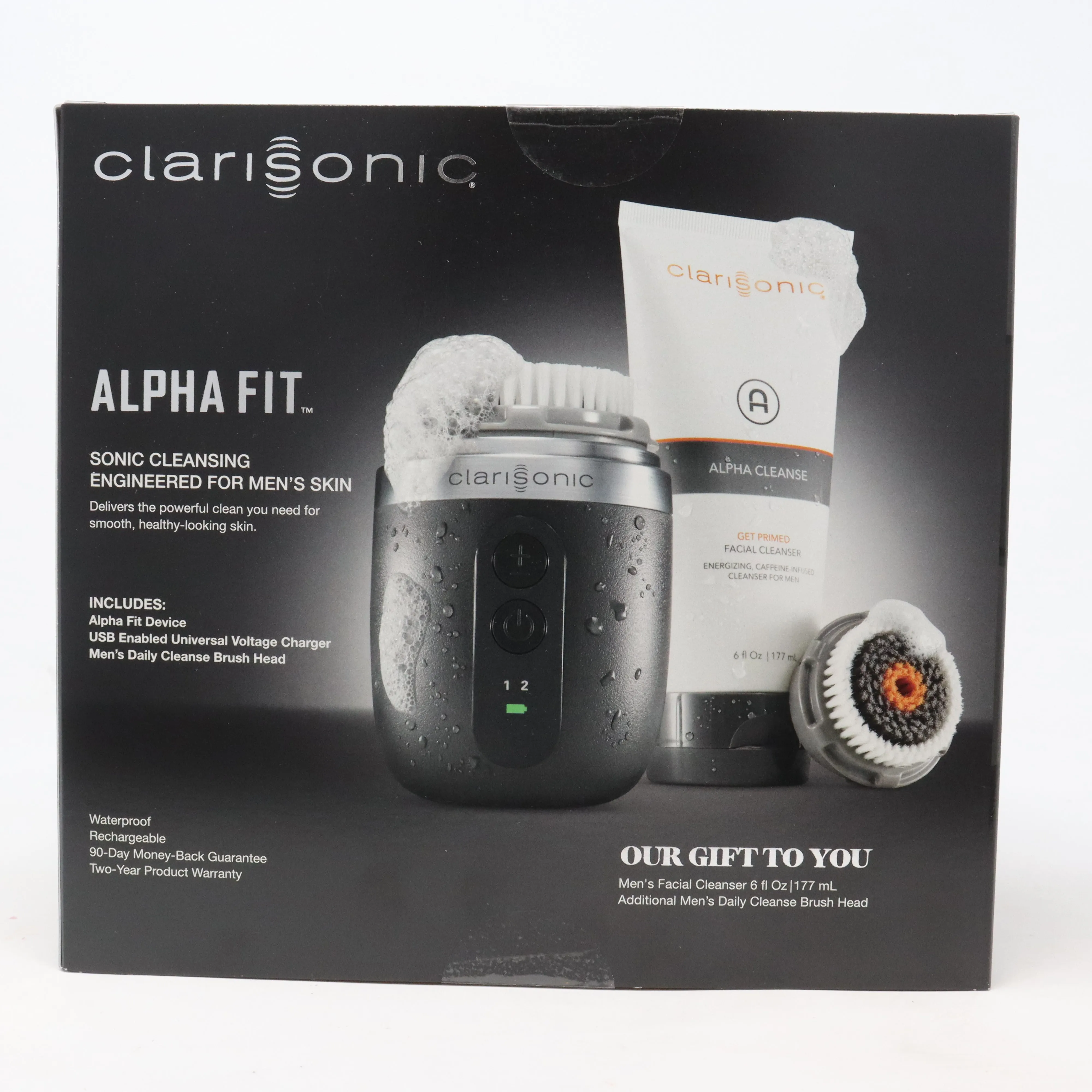 Clarisonic Alpha Fit Men 4 Pcs Cleansing Gift Set  / New With Box