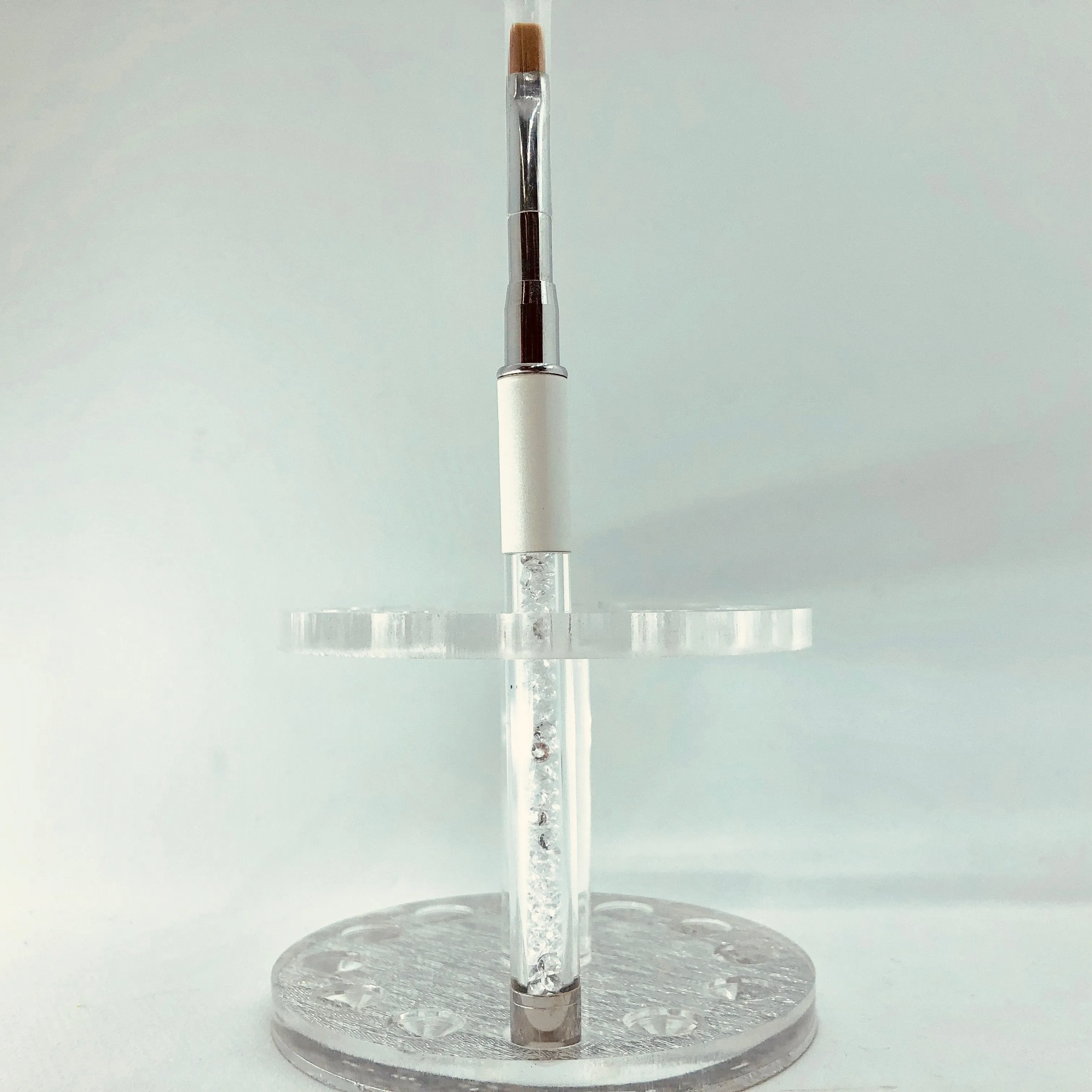Clear Crystal Handle Gel Brush (Brown Hair) | Gel Brush