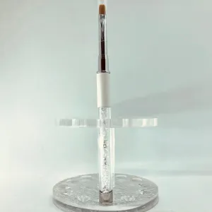 Clear Crystal Handle Gel Brush (Brown Hair) | Gel Brush