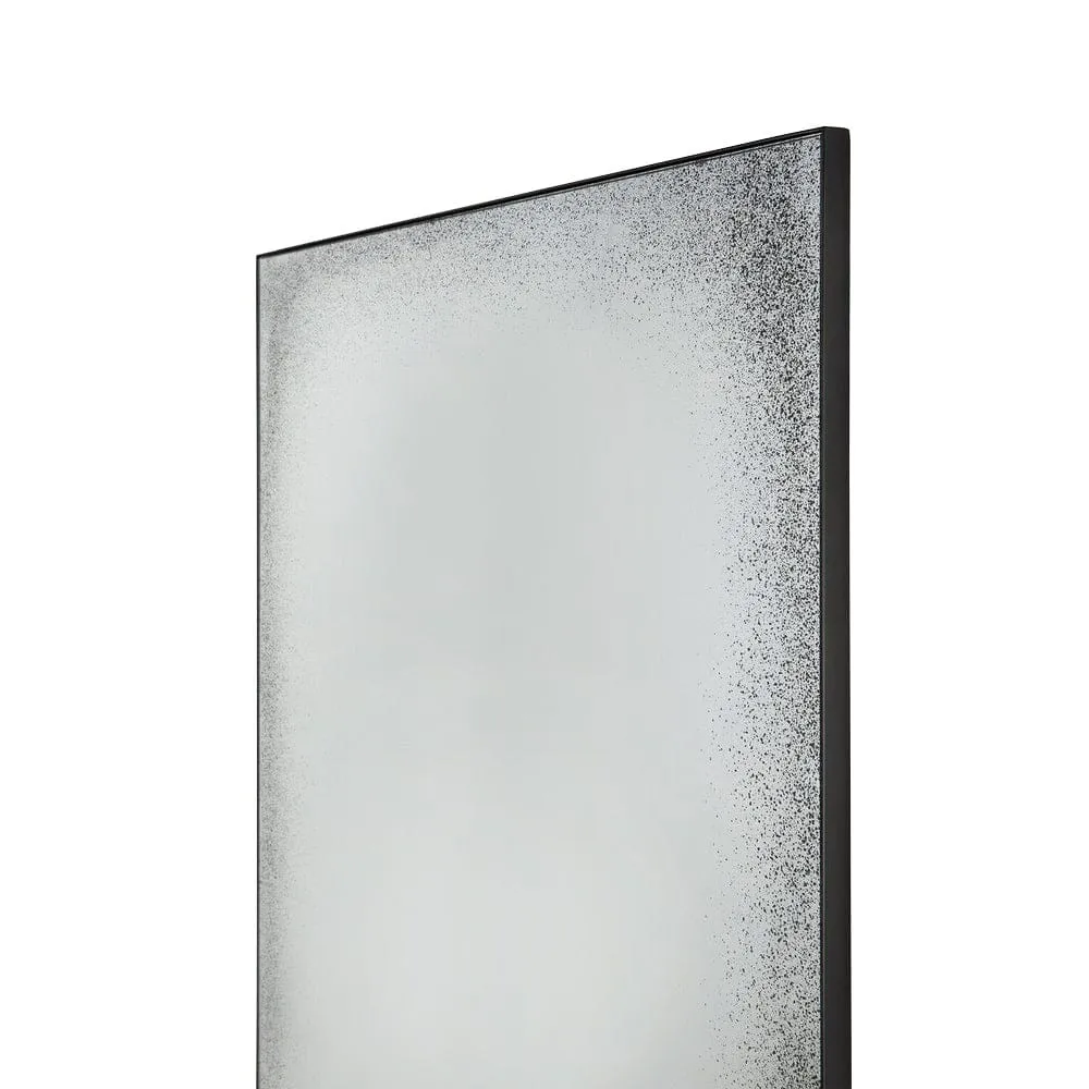 Clear Wall Mirror Medium Aged Metal Frame - Rectangular