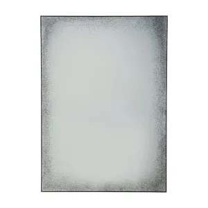 Clear Wall Mirror Medium Aged Metal Frame - Rectangular
