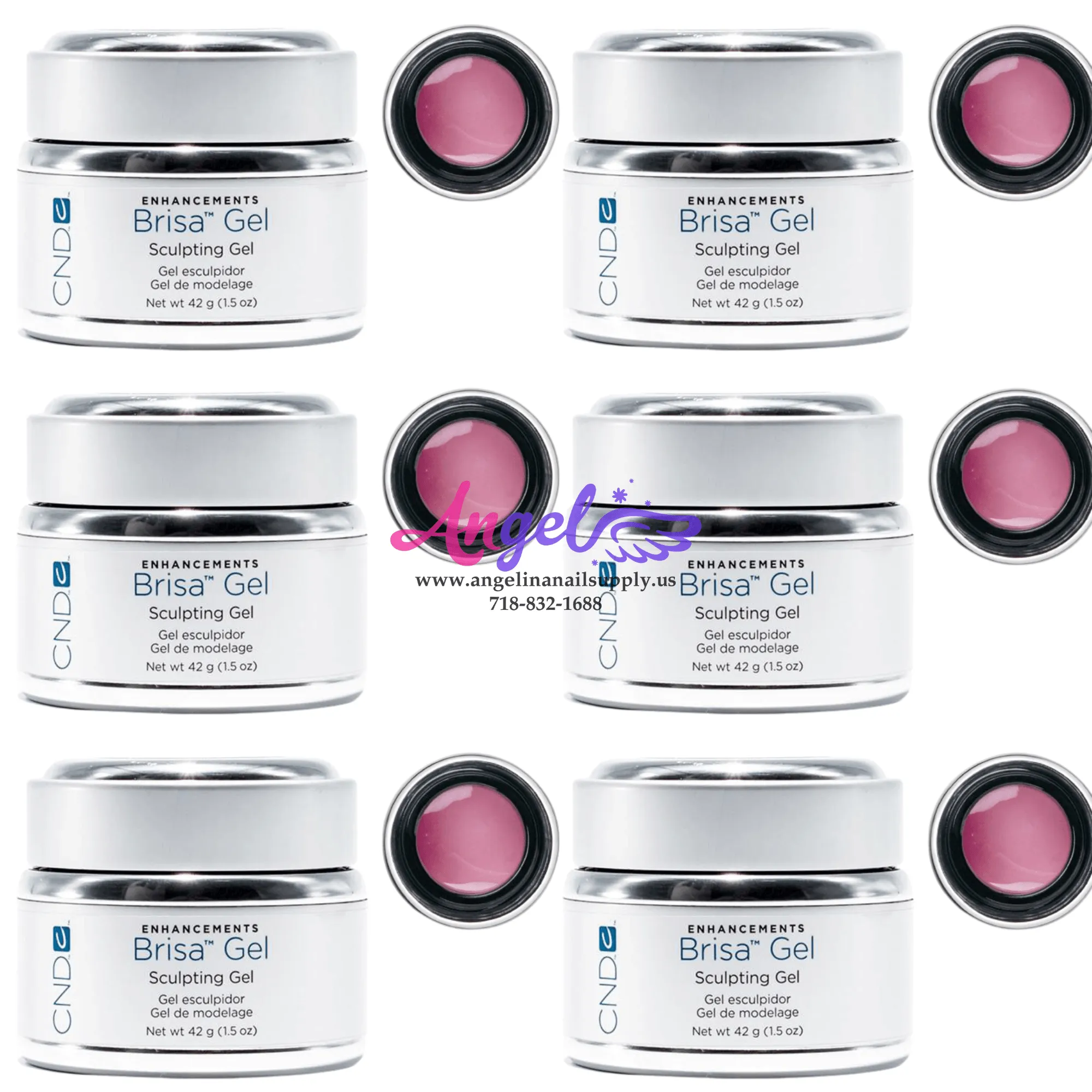 CND Brisa Gel Cool Pink Semi-Sheer (Box/6 pcs)
