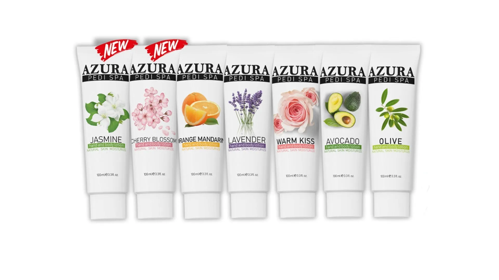 COMBO - AZURA lotion (7 scents) - 60pcs/box - (100ml/3.4oz) - For Holiday Gift included Gift boxes
