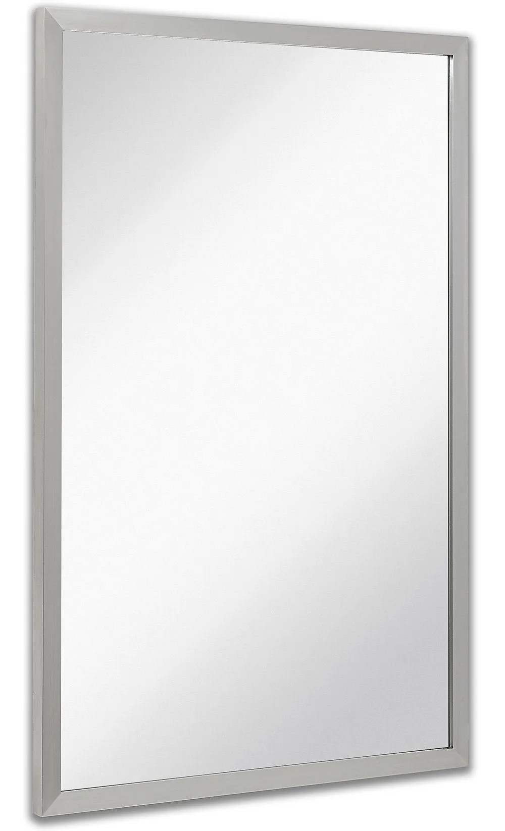 Commercial Grade Contemporary Industrial Strength Wall Mirror Brushed Gold Metal