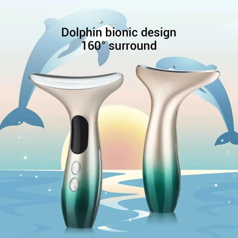 Constant Temperature Neck Beauty Instrument Facial Introduction Device (White)